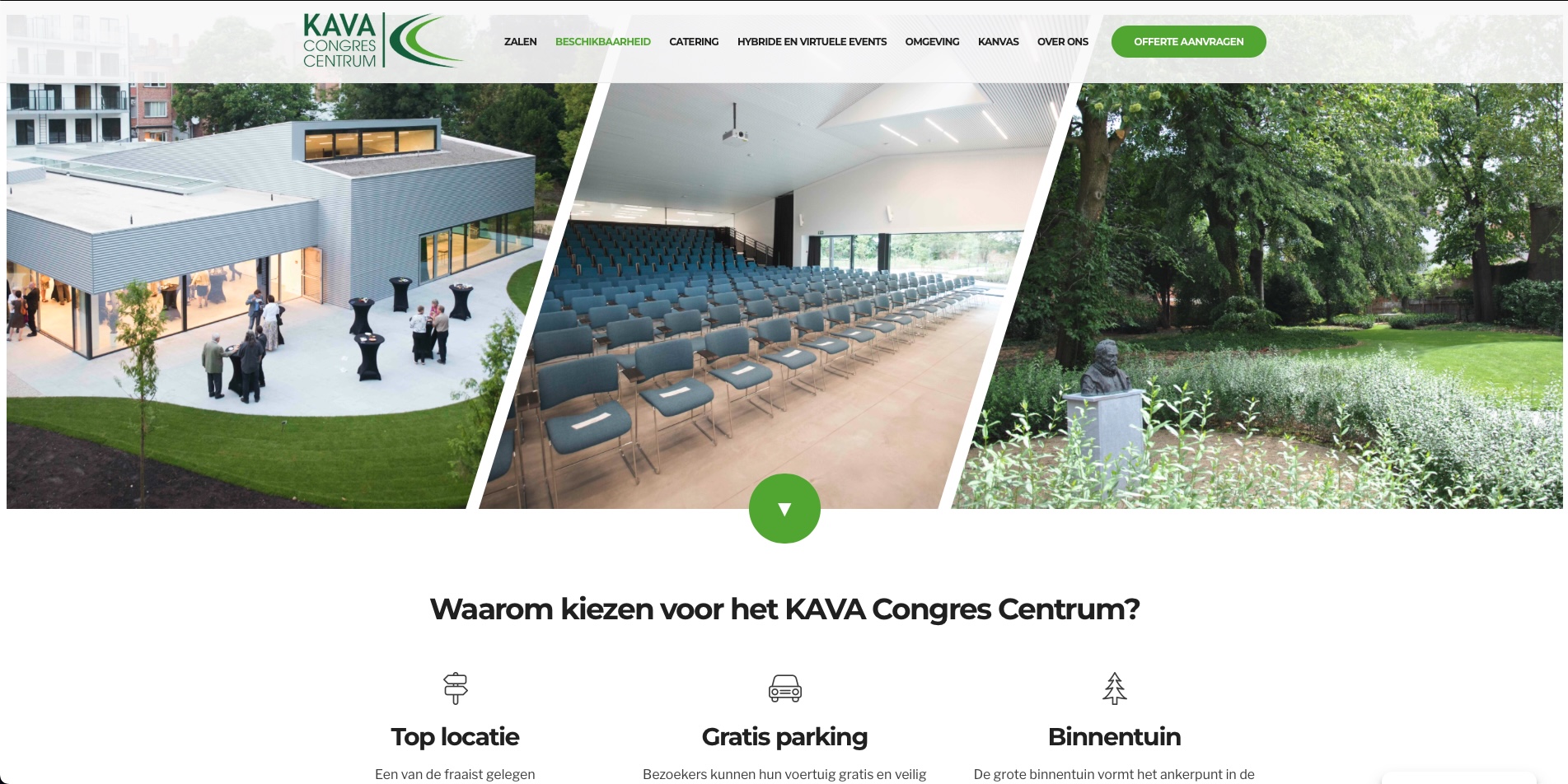 website preview kavacongrescentrum.be