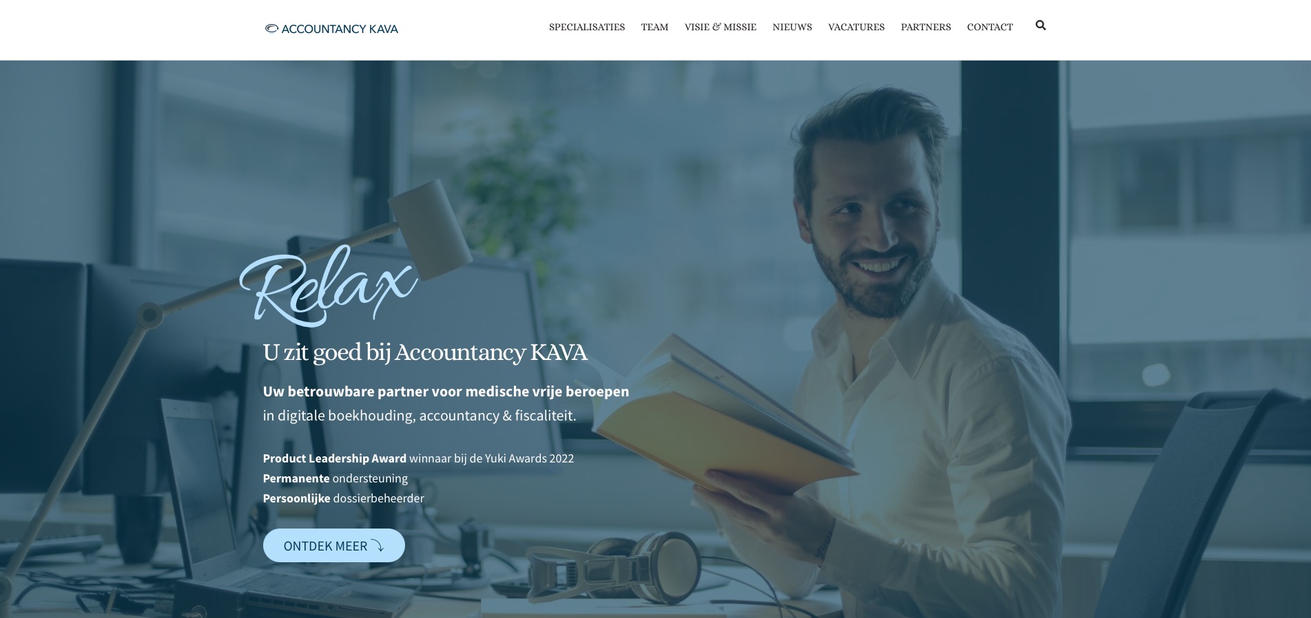 website preview accountancy.kava.be